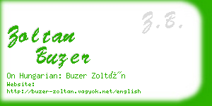 zoltan buzer business card